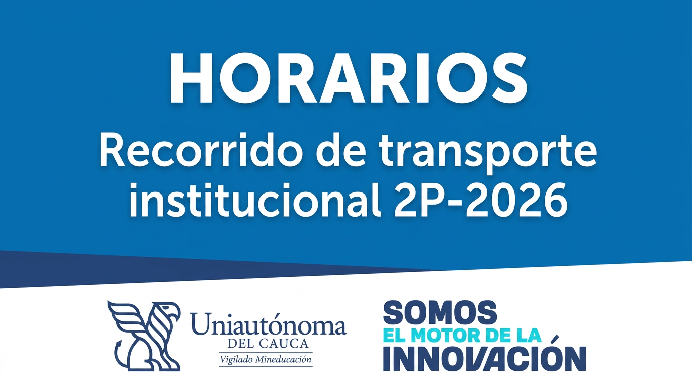 Horarios – Recorrido de transporte institucional 2P-2026