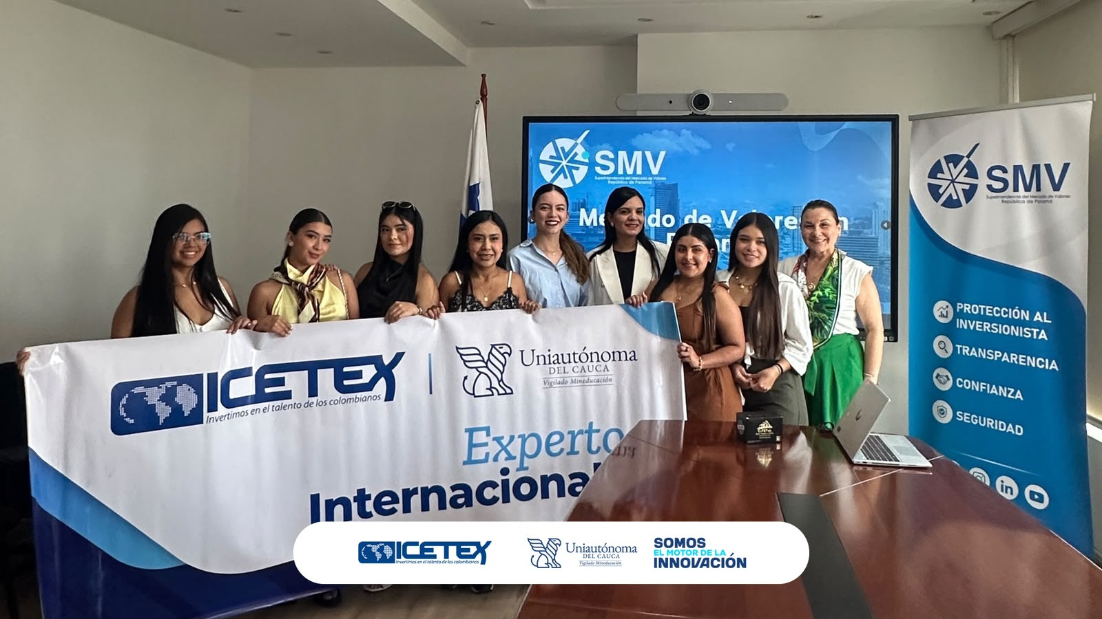 Uniautónoma del Cauca cerró con éxito su gira académica internacional en Panamá con siete estudiantes de Finanzas y Negocios Internacionales